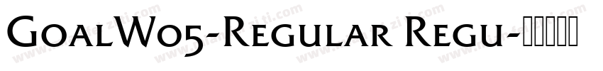 GoalW05-Regular Regu字体转换